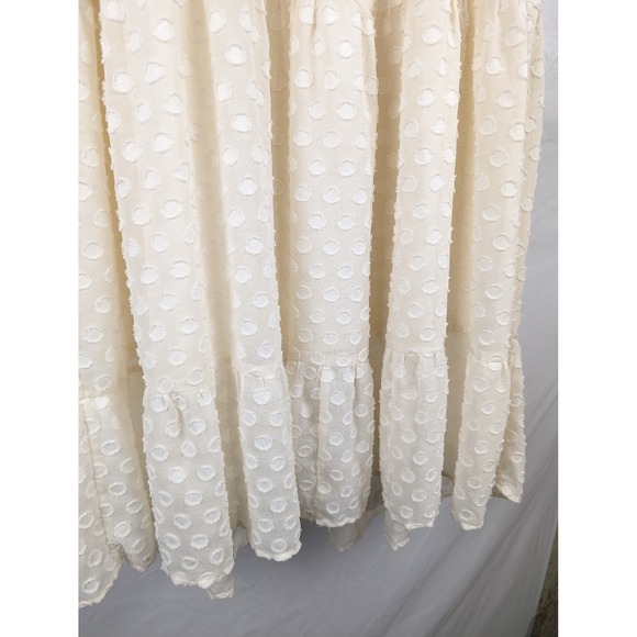 Bella Ella Maxi Dress Ivory White Ruffle S Coquette Preppy Dainty Fairycore - Picture 5 of 8